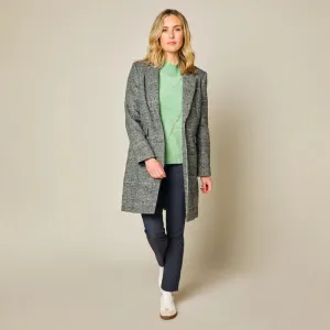 Emreco Long Sleeve Check Single Breasted Coat