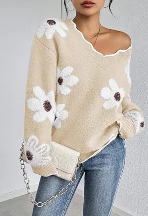 Erin™ | Unique V-Neck Loose Fit Sweater