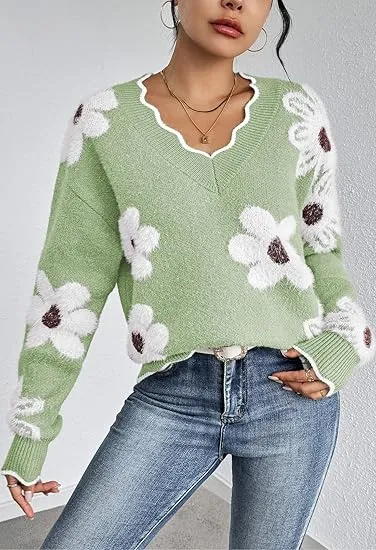Erin™ | Unique V-Neck Loose Fit Sweater