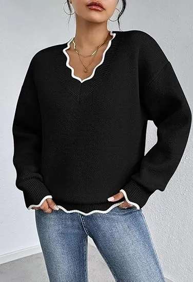 Erin™ | Unique V-Neck Loose Fit Sweater