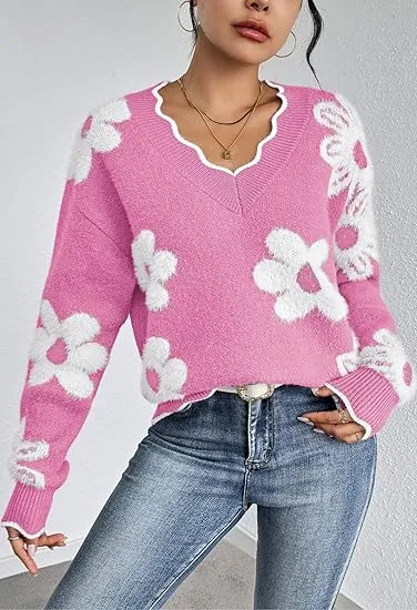 Erin™ | Unique V-Neck Loose Fit Sweater