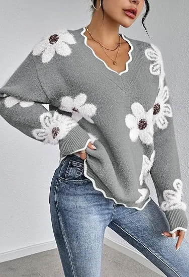 Erin™ | Unique V-Neck Loose Fit Sweater