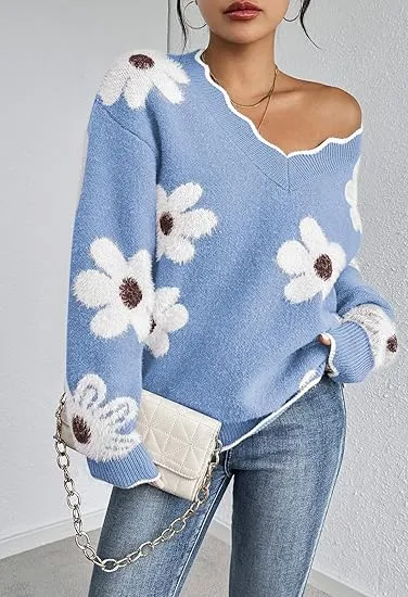 Erin™ | Unique V-Neck Loose Fit Sweater