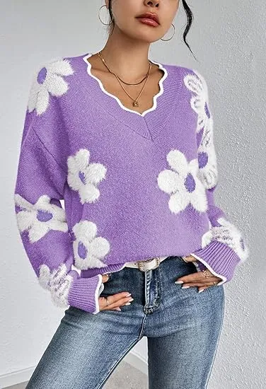 Erin™ | Unique V-Neck Loose Fit Sweater