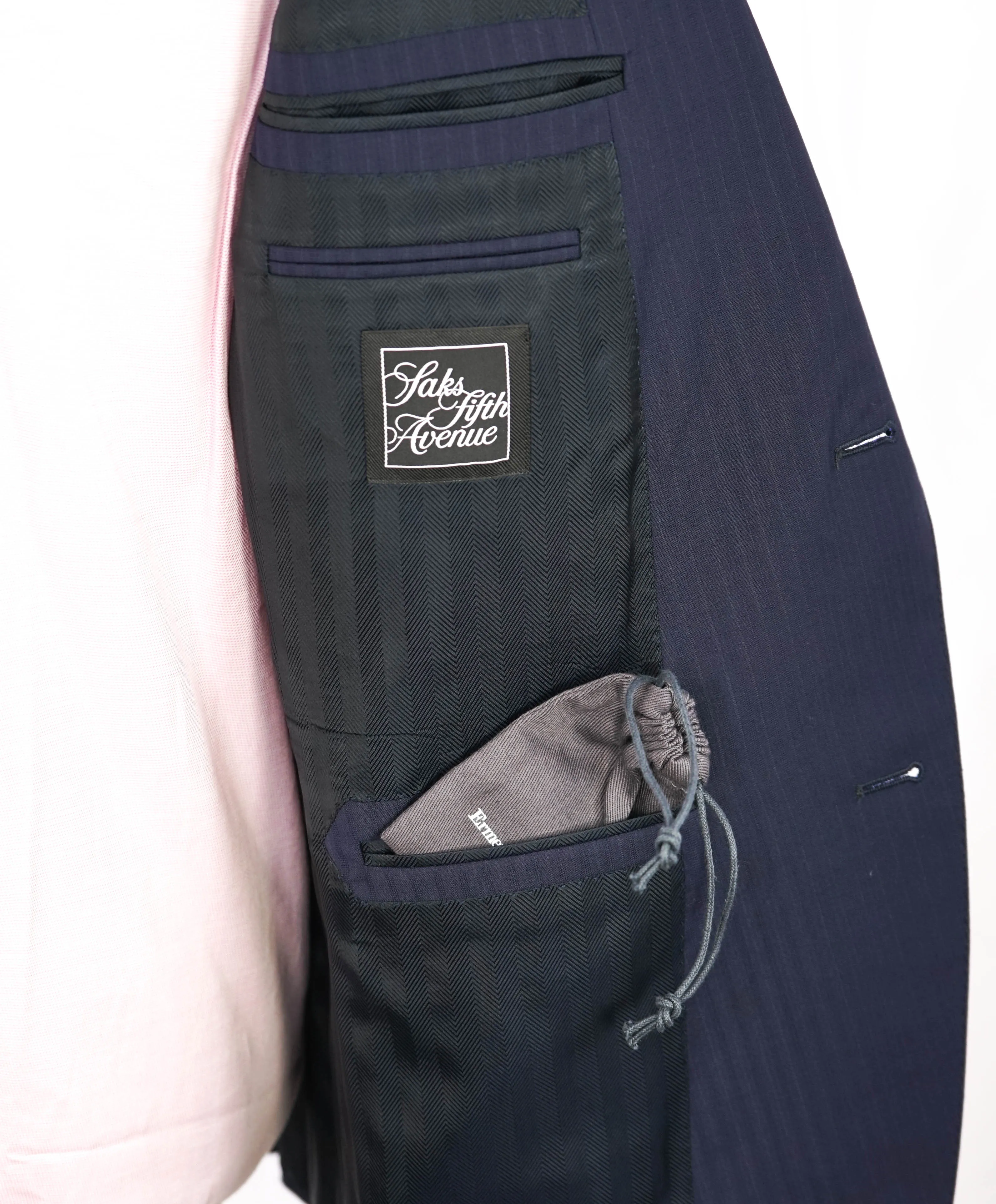 ERMENEGILDO ZEGNA -“ACHILLFARM" SILK Blend BLUE Tonal Textured Suit - 48R