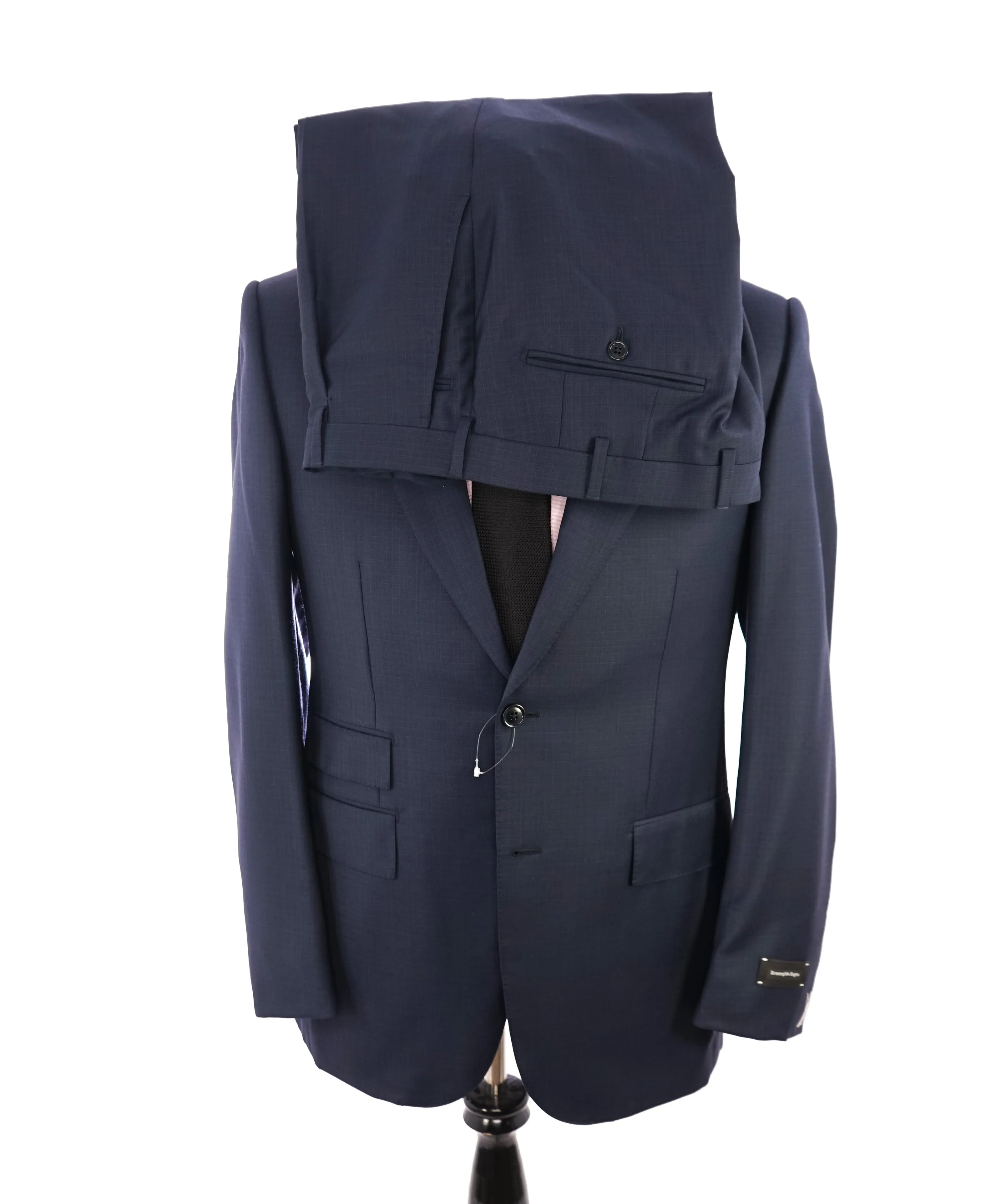 ERMENEGILDO ZEGNA - "TROFEO / MANHATTAN" Blue Check Premium Suit - 40R