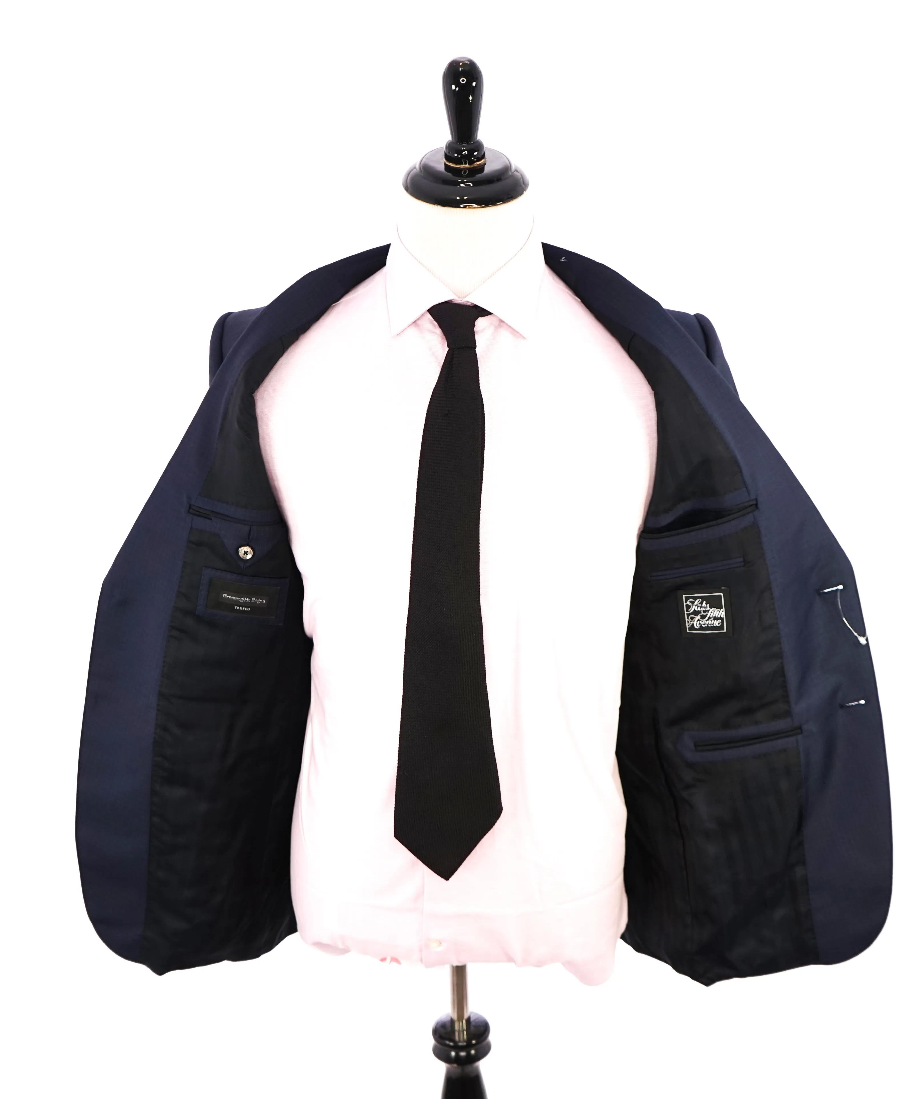 ERMENEGILDO ZEGNA - "TROFEO / MANHATTAN" Blue Check Premium Suit - 40R