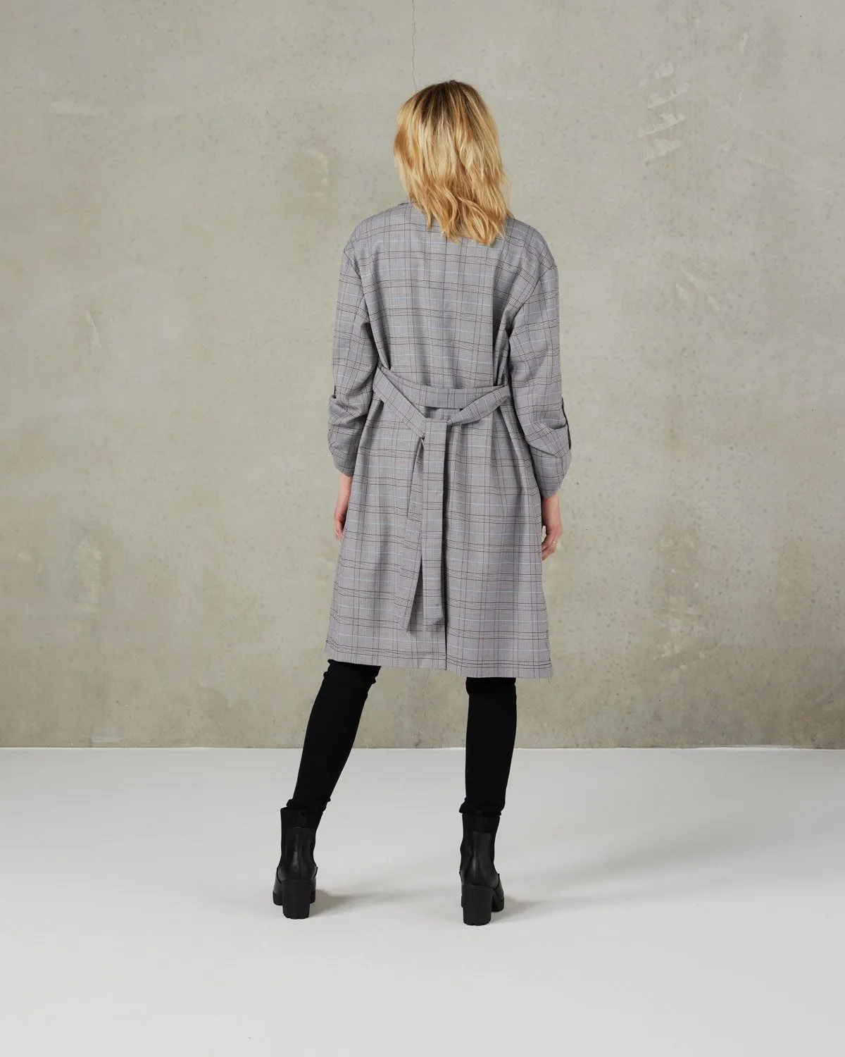 ET ALIA HUNTER COAT MIXED PLAID