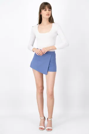 Falda Short Liso Asimétrico