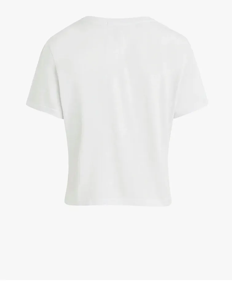 Favorite Daughter Cropped Tee White/Red