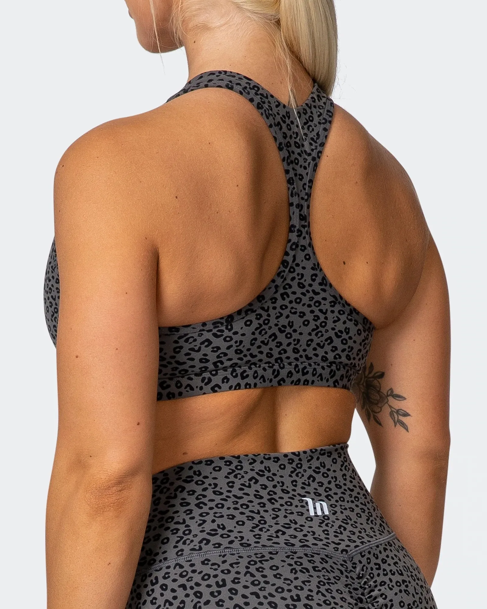 Flex Bra - Monochrome Mini Cheetah Print