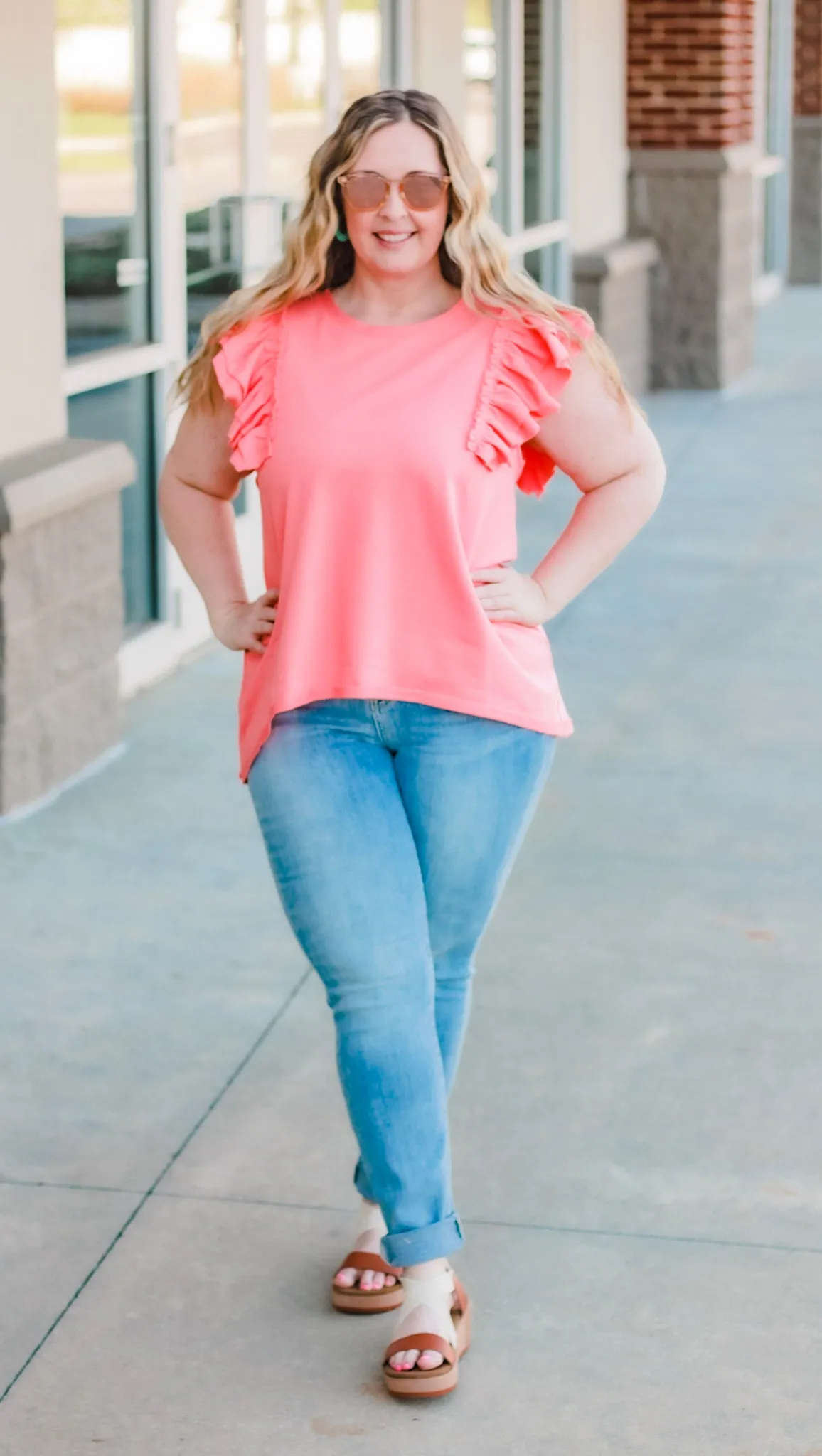 Flutter for You Top in Coral
