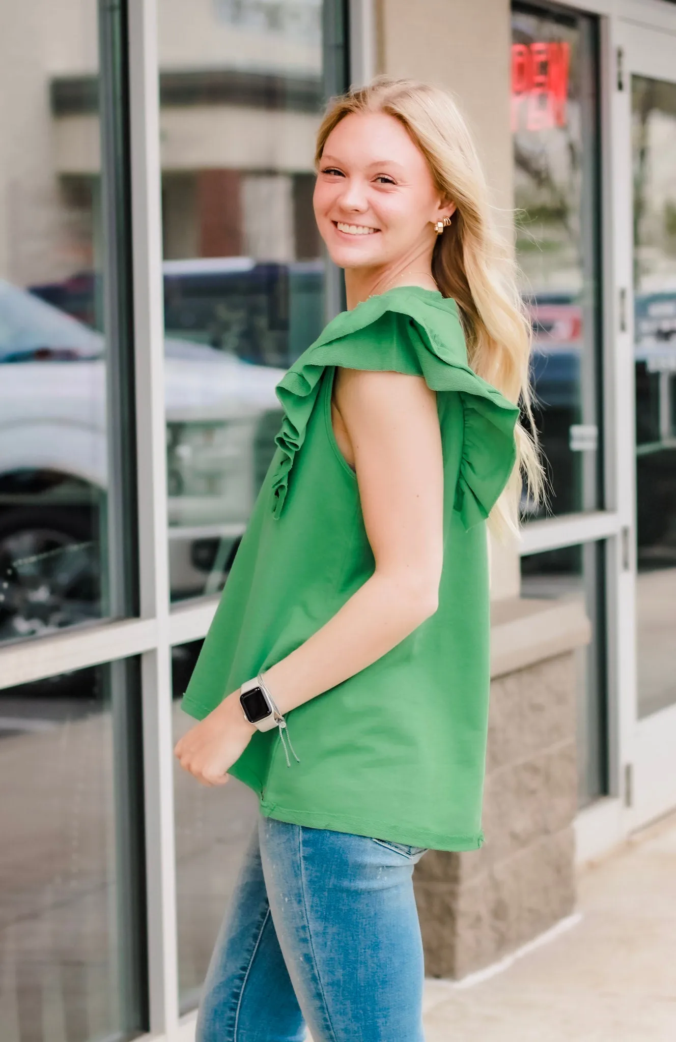 Flutter for You Top in Green