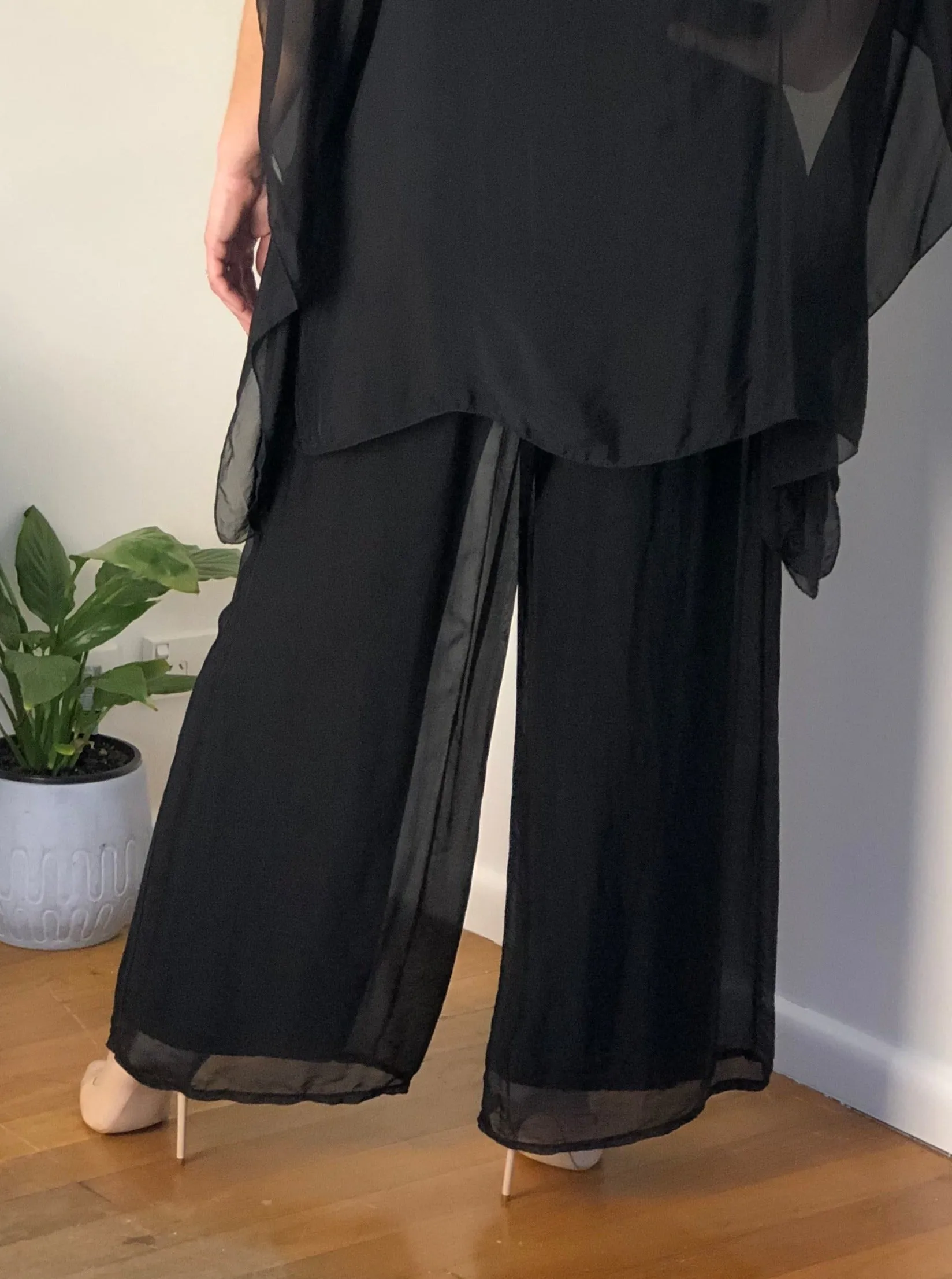 Fort Black Silk Pants