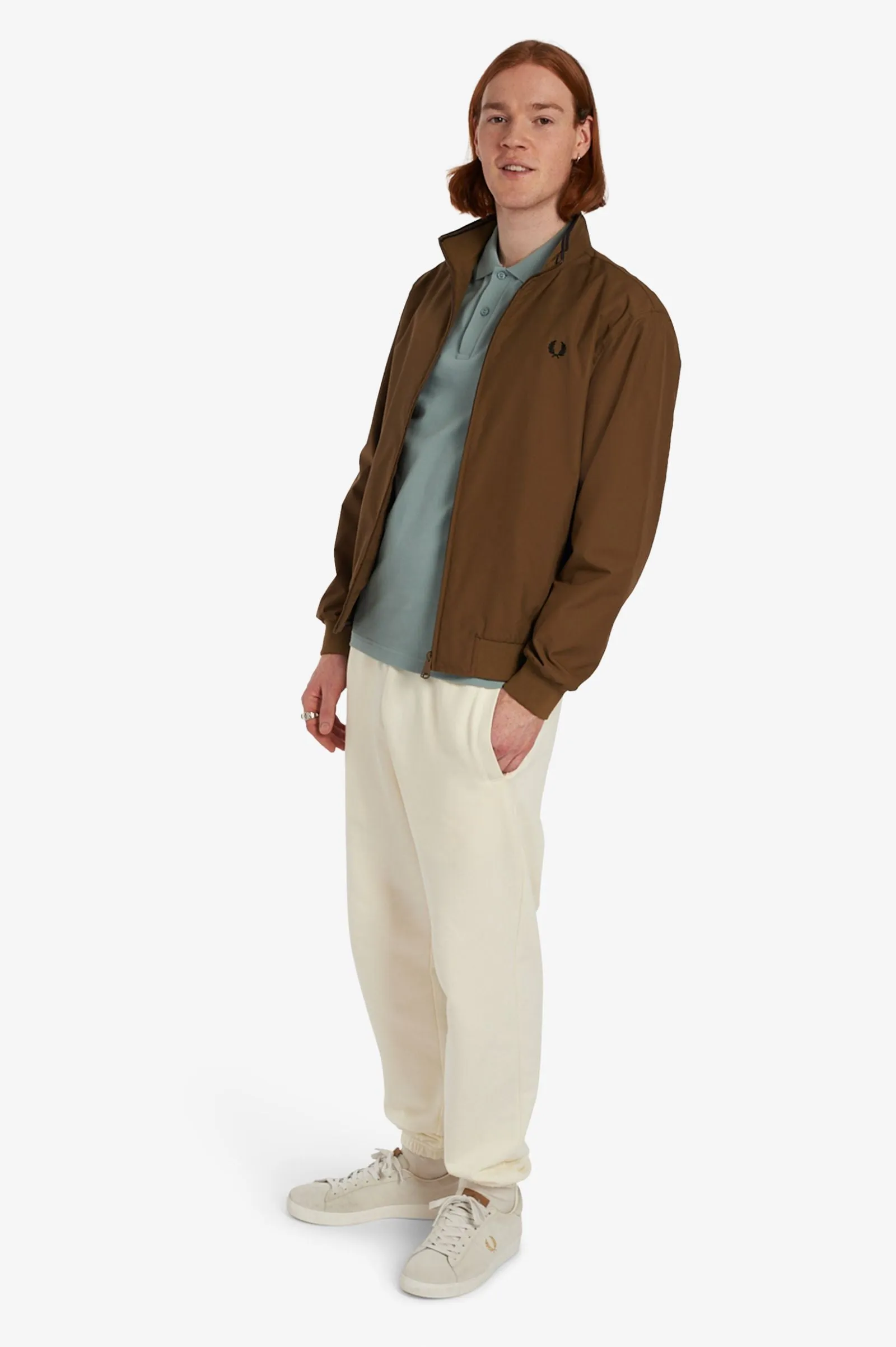 Fred Perry J2660 Brentham Jacket Shaded Stone Brown