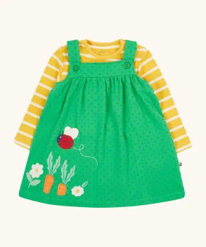 Frugi Selma Pinafore Outfit - Ladybird