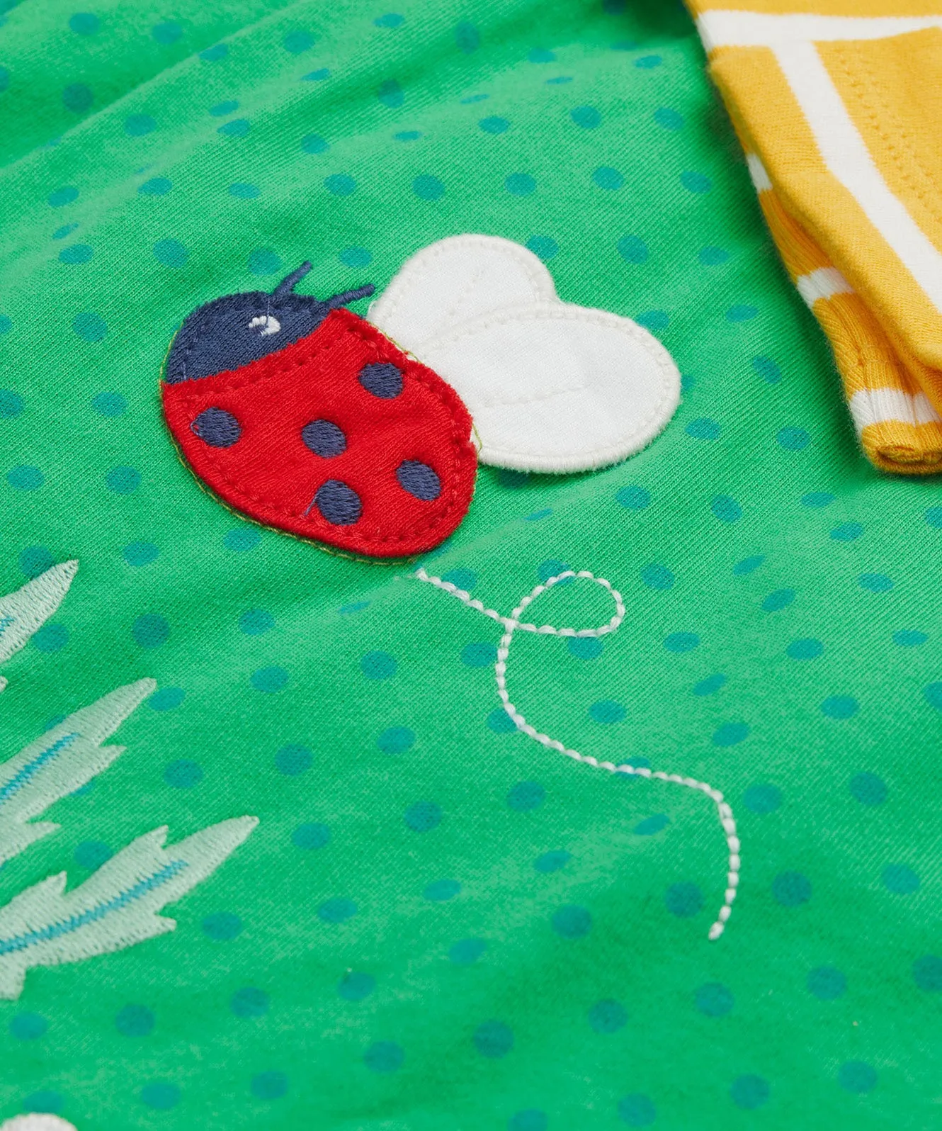 Frugi Selma Pinafore Outfit - Ladybird