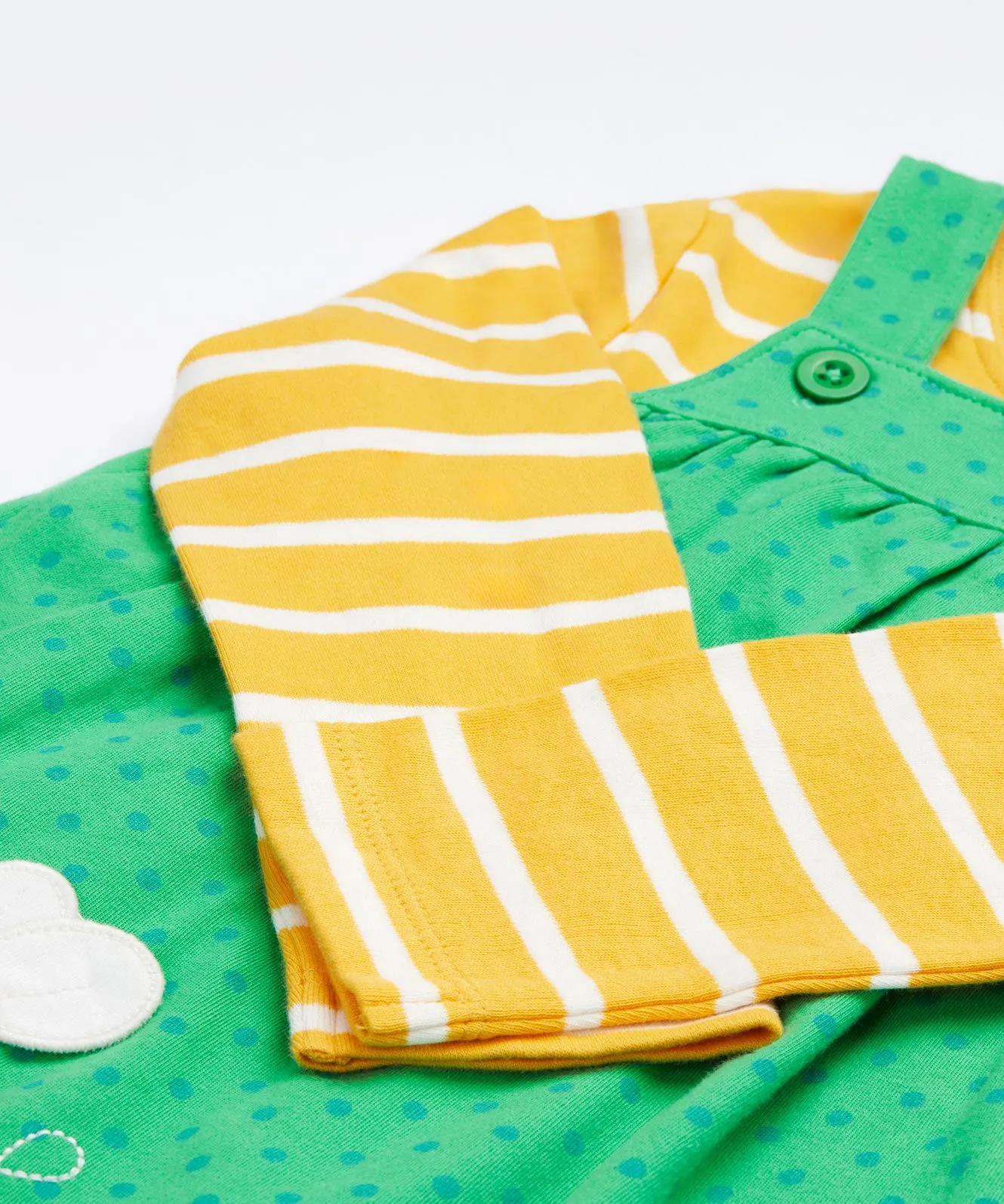 Frugi Selma Pinafore Outfit - Ladybird
