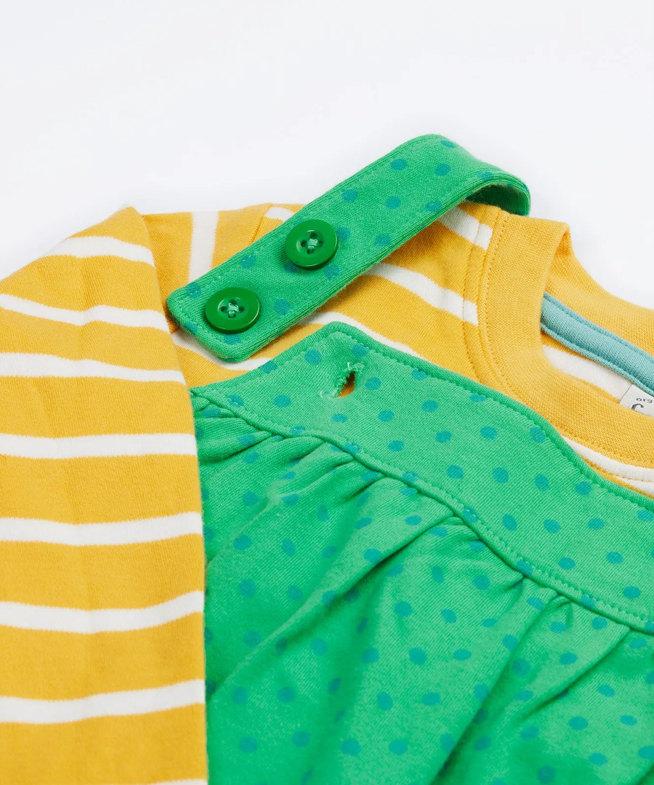 Frugi Selma Pinafore Outfit - Ladybird