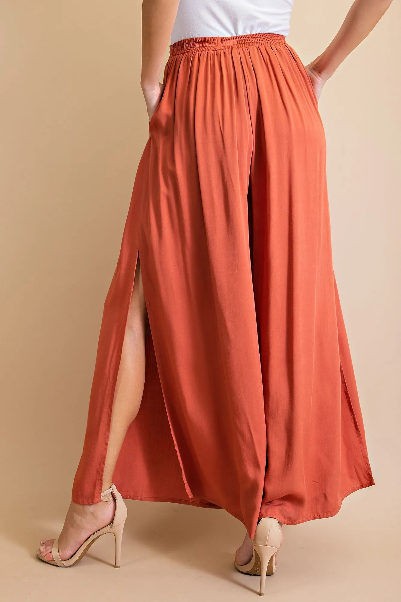 FSP5383-STK Solid long wide leg pants 6PK UNIT PRICE: $11
