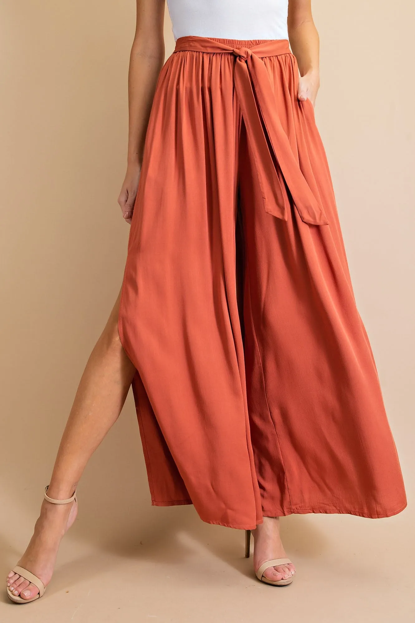 FSP5383-STK Solid long wide leg pants 6PK UNIT PRICE: $11