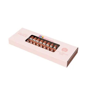 Full Cover French - Long Square Nude Tips (6)
