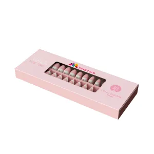 Full Cover French - Long Square Pink Tips (7)
