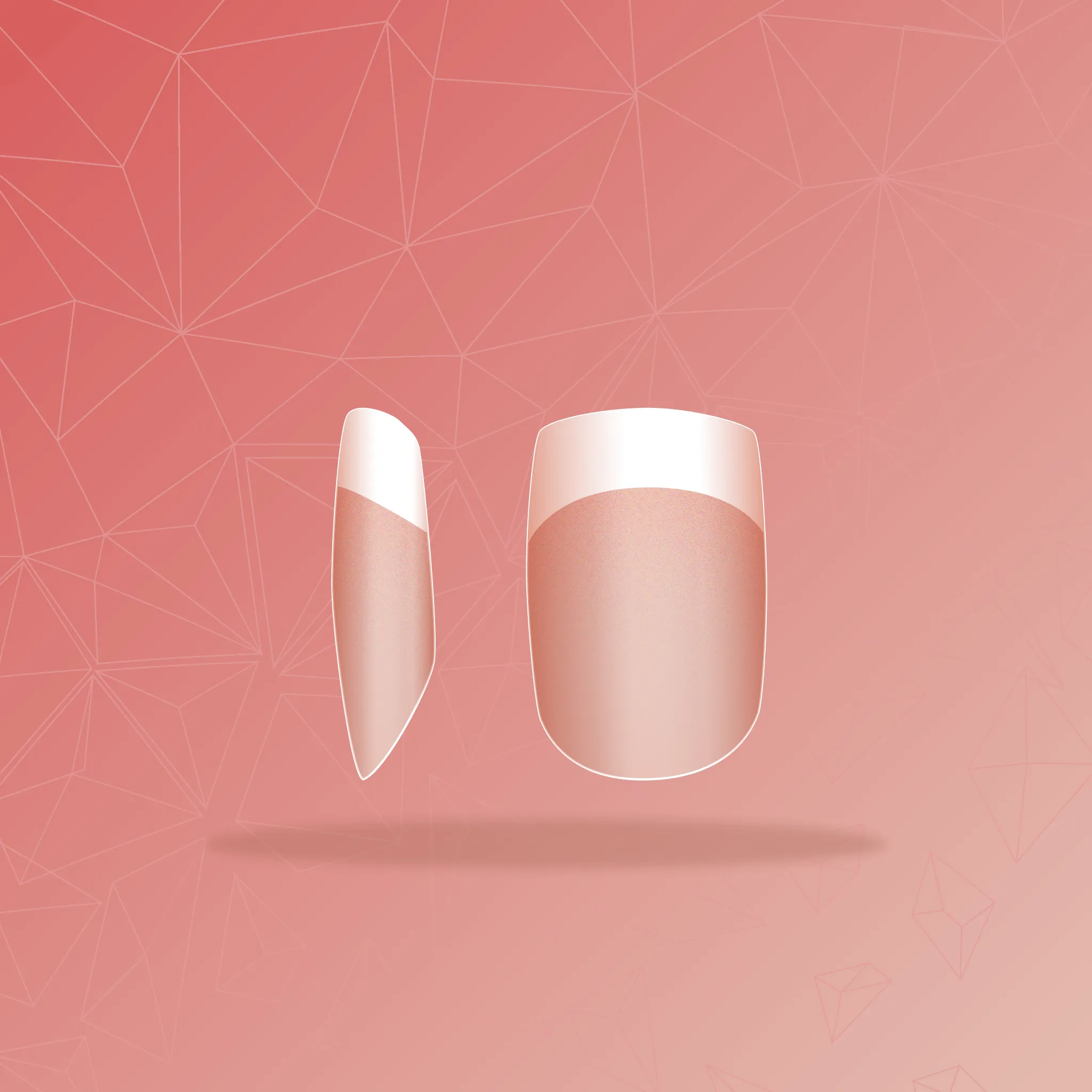 Full Cover French - Short Square Nude Tips (11)