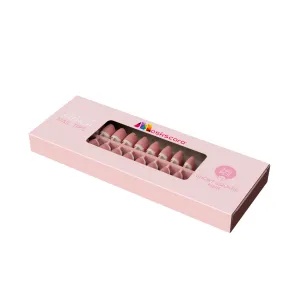 Full Cover French - Short Square Pink Tips (12)