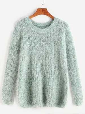 Fuzzy Chunky Knit Sweater