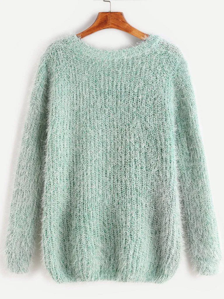 Fuzzy Chunky Knit Sweater