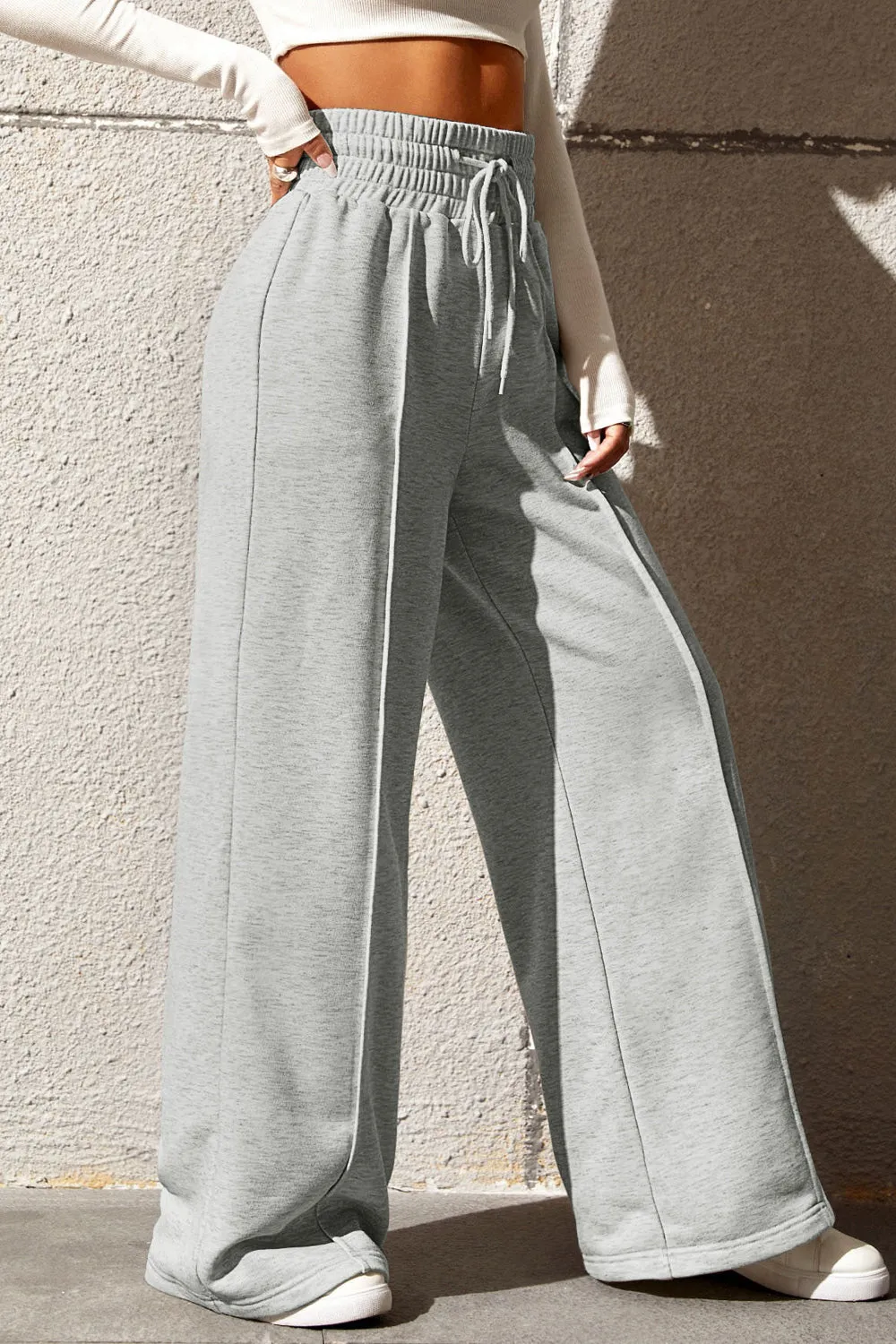 Gage Drawstring Wide Leg Pants with Pockets