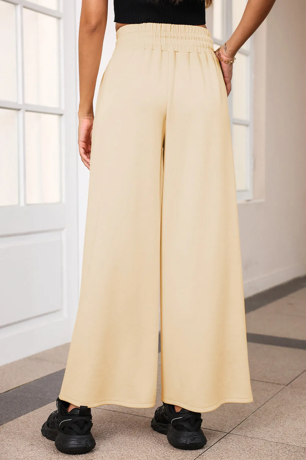 Gage Drawstring Wide Leg Pants with Pockets
