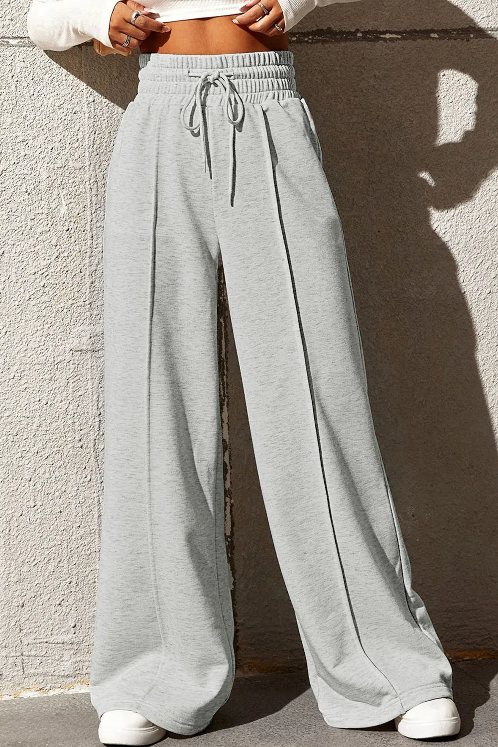 Gage Drawstring Wide Leg Pants with Pockets