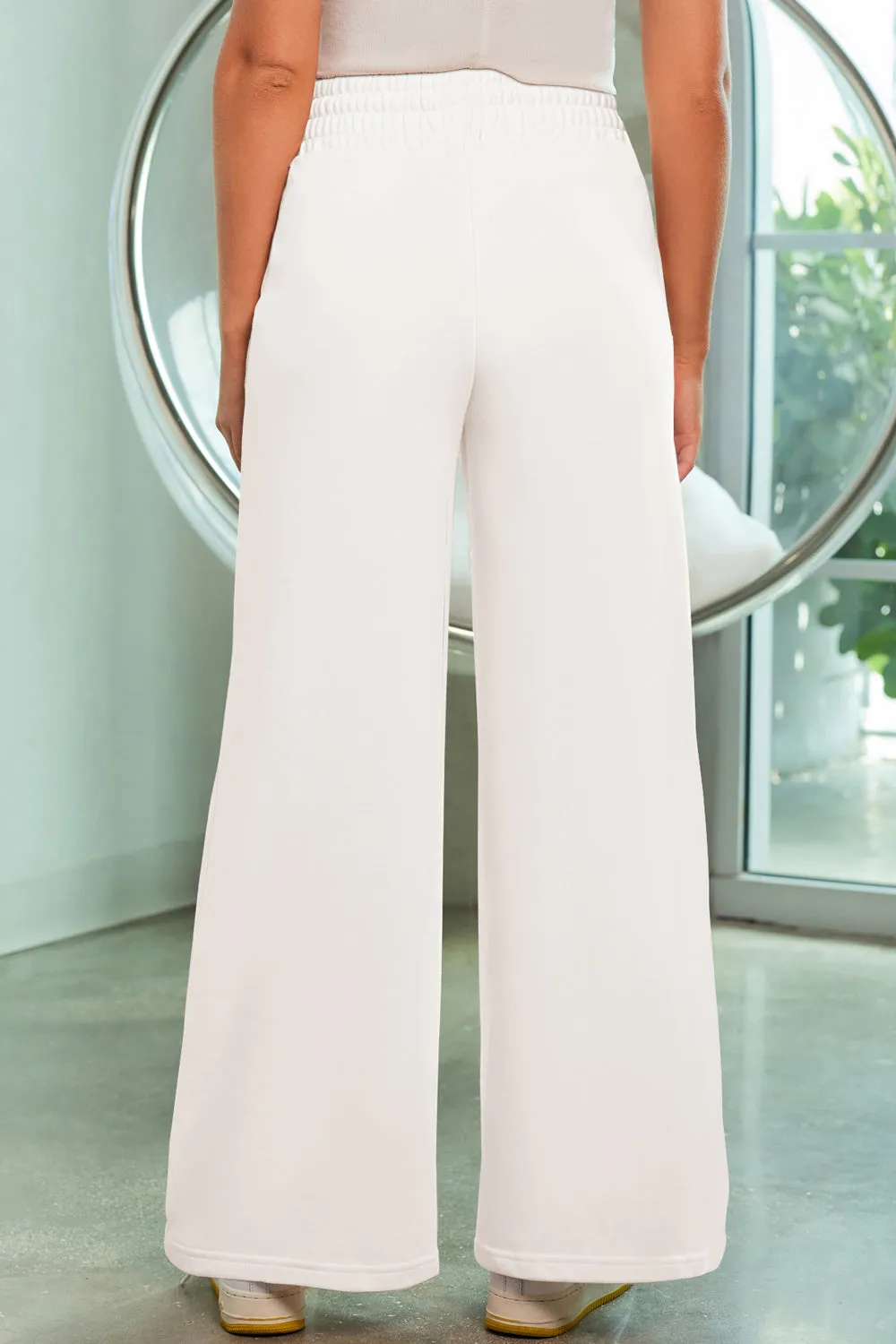 Gage Drawstring Wide Leg Pants with Pockets