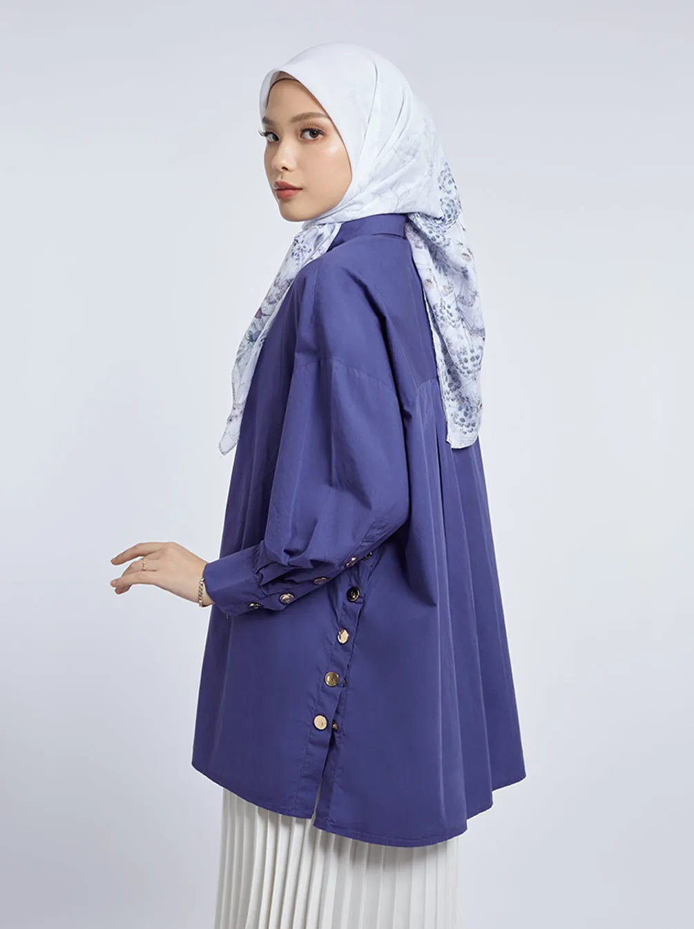 GALE TOP PLAIN COBALT BLUE