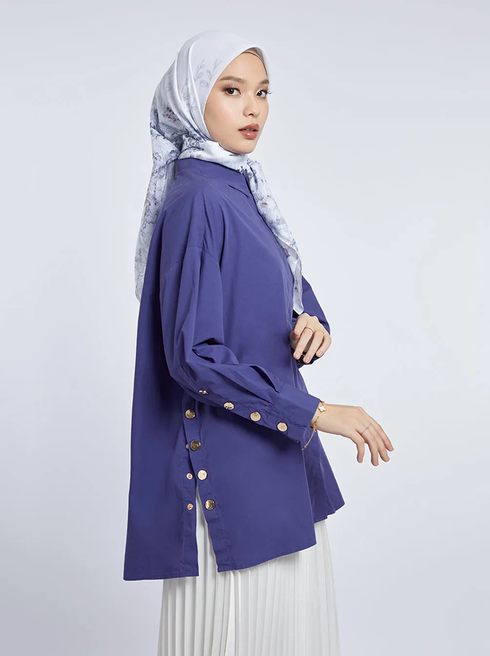 GALE TOP PLAIN COBALT BLUE