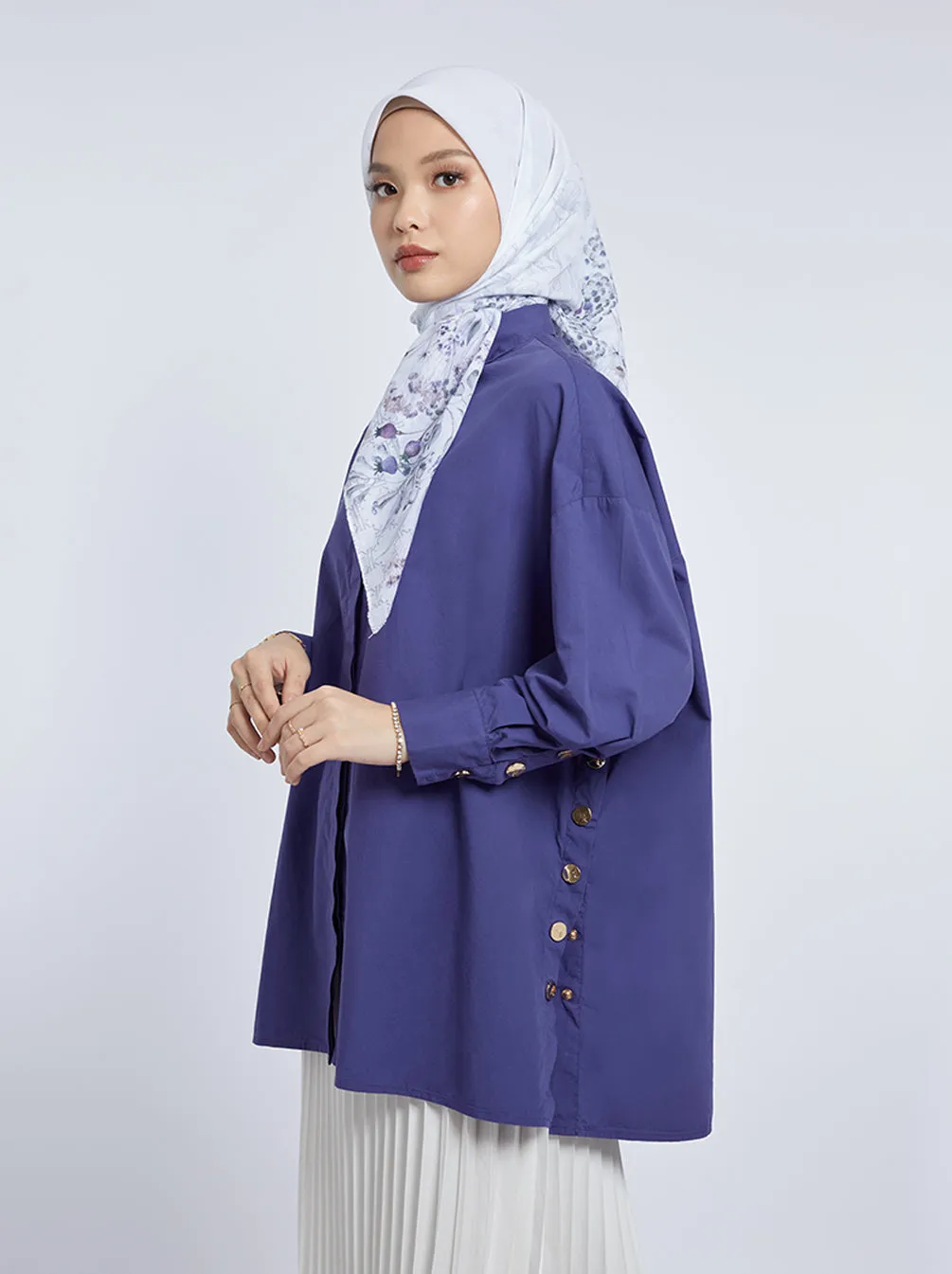 GALE TOP PLAIN COBALT BLUE