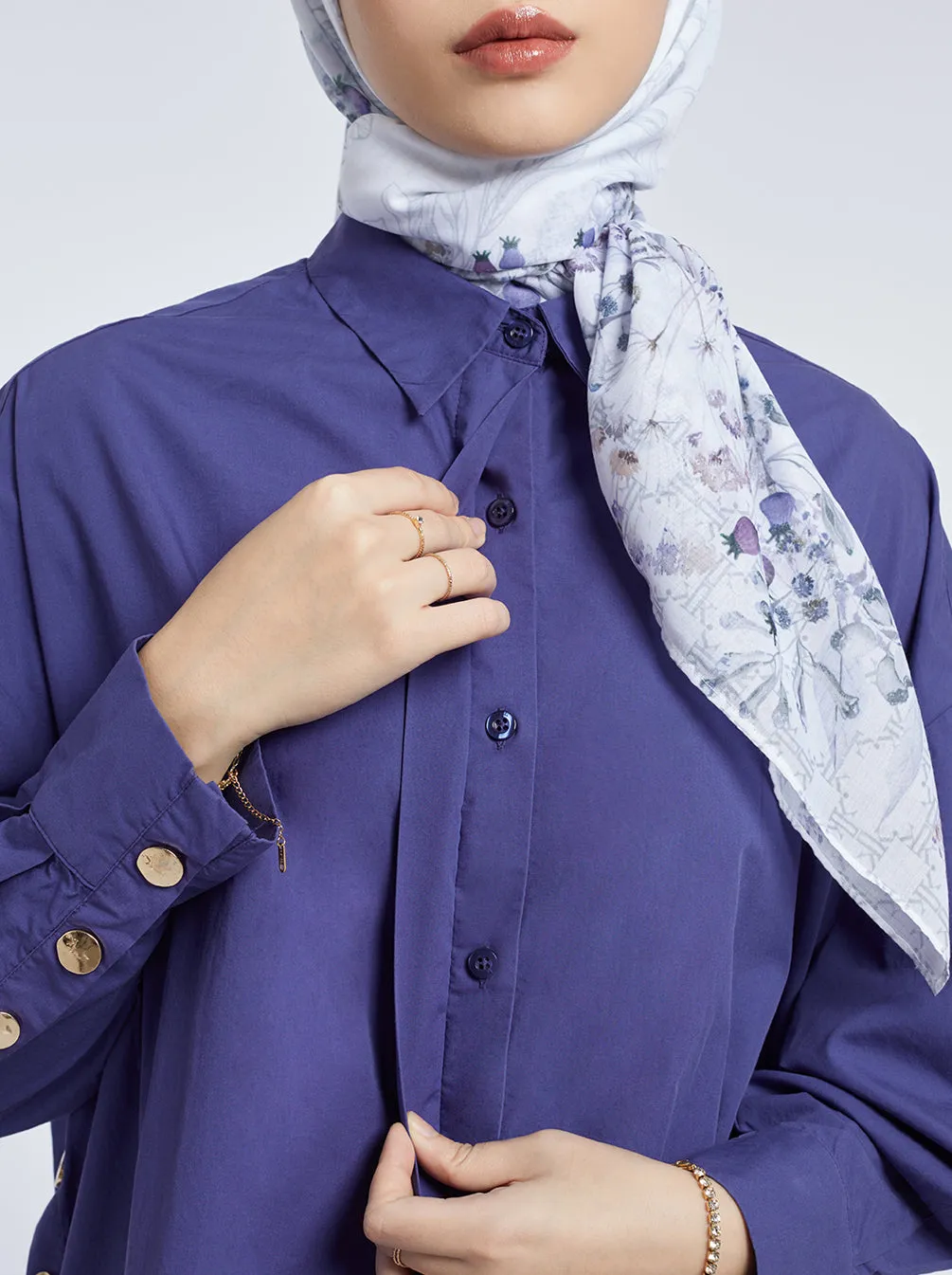GALE TOP PLAIN COBALT BLUE