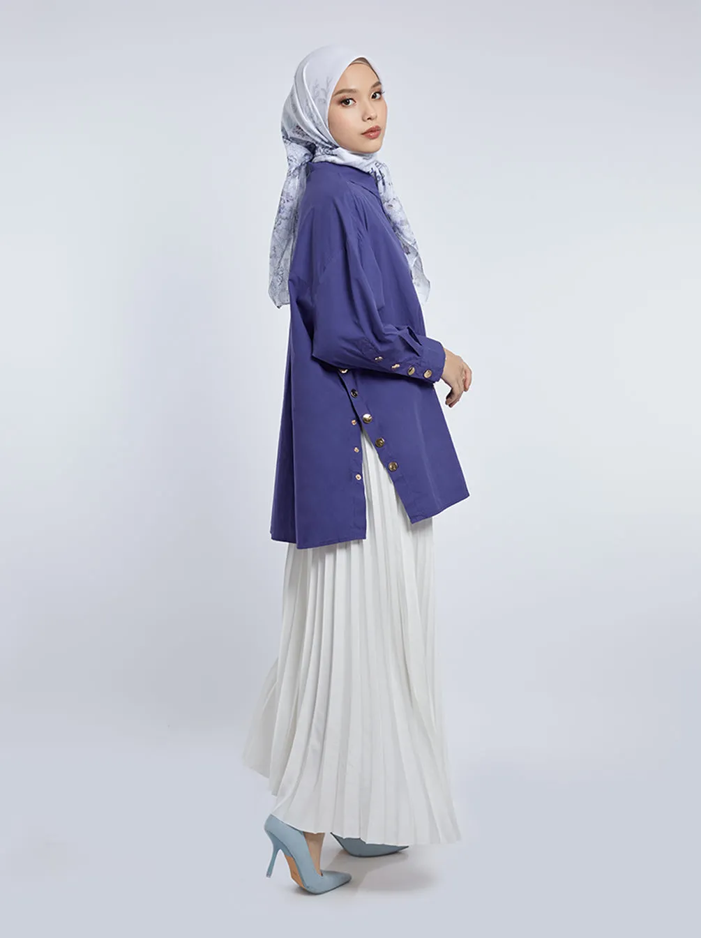 GALE TOP PLAIN COBALT BLUE