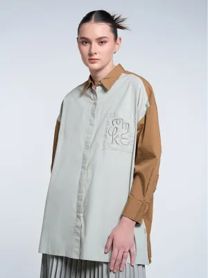 GALE TOP PLAIN SAGE BROWN