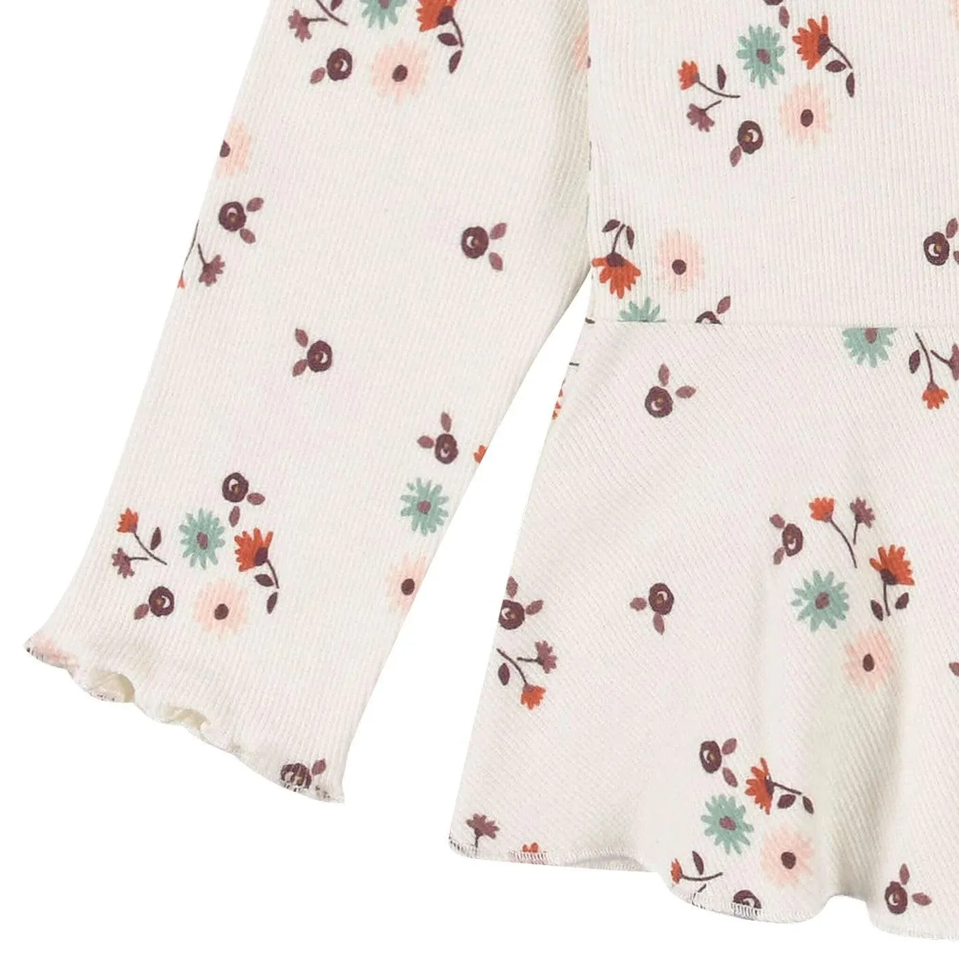 Gerber 2-Pack Toddler Girls Green Floral Peplum Tops (2-5t)