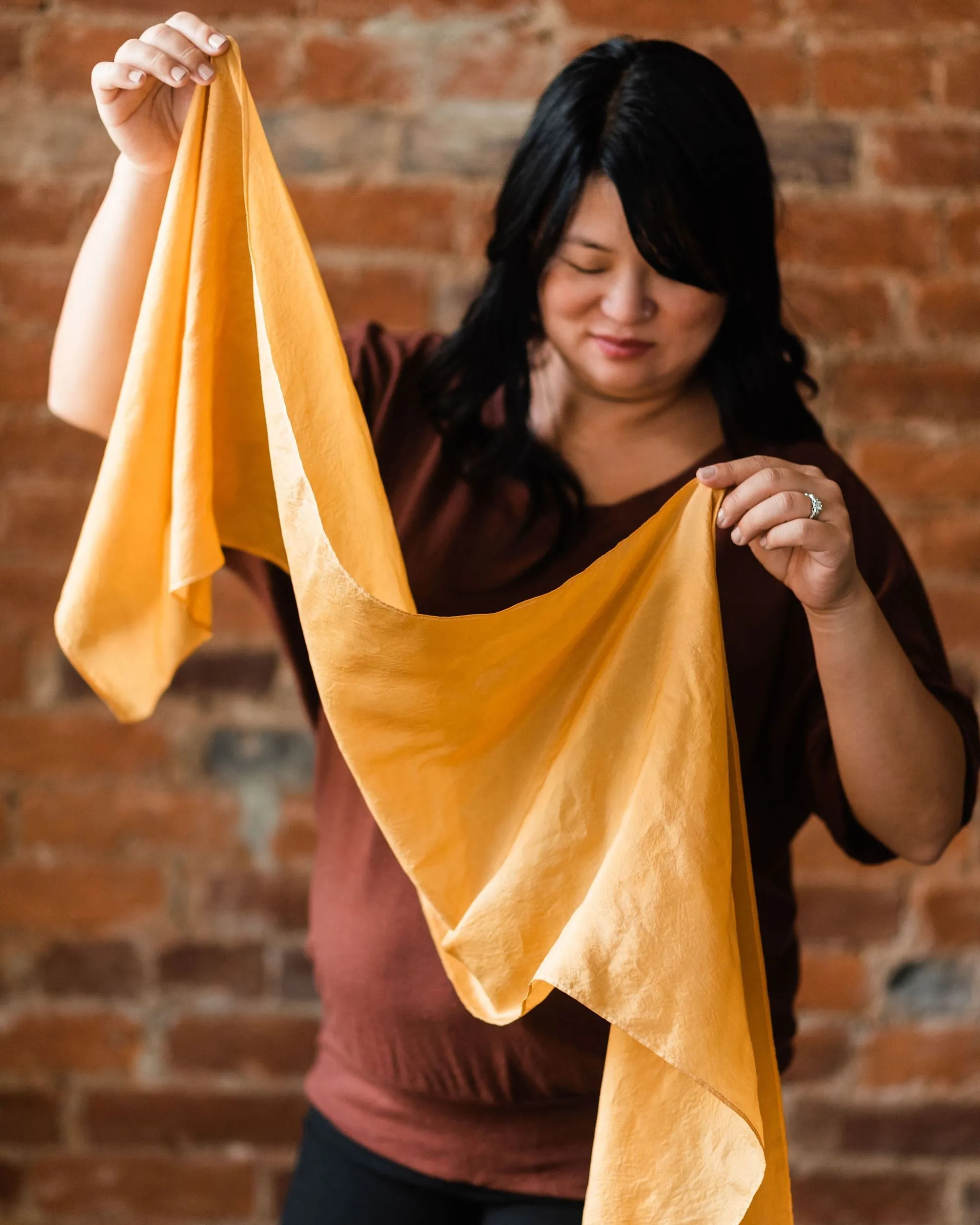 Golden Ochre Silk Scarf - November