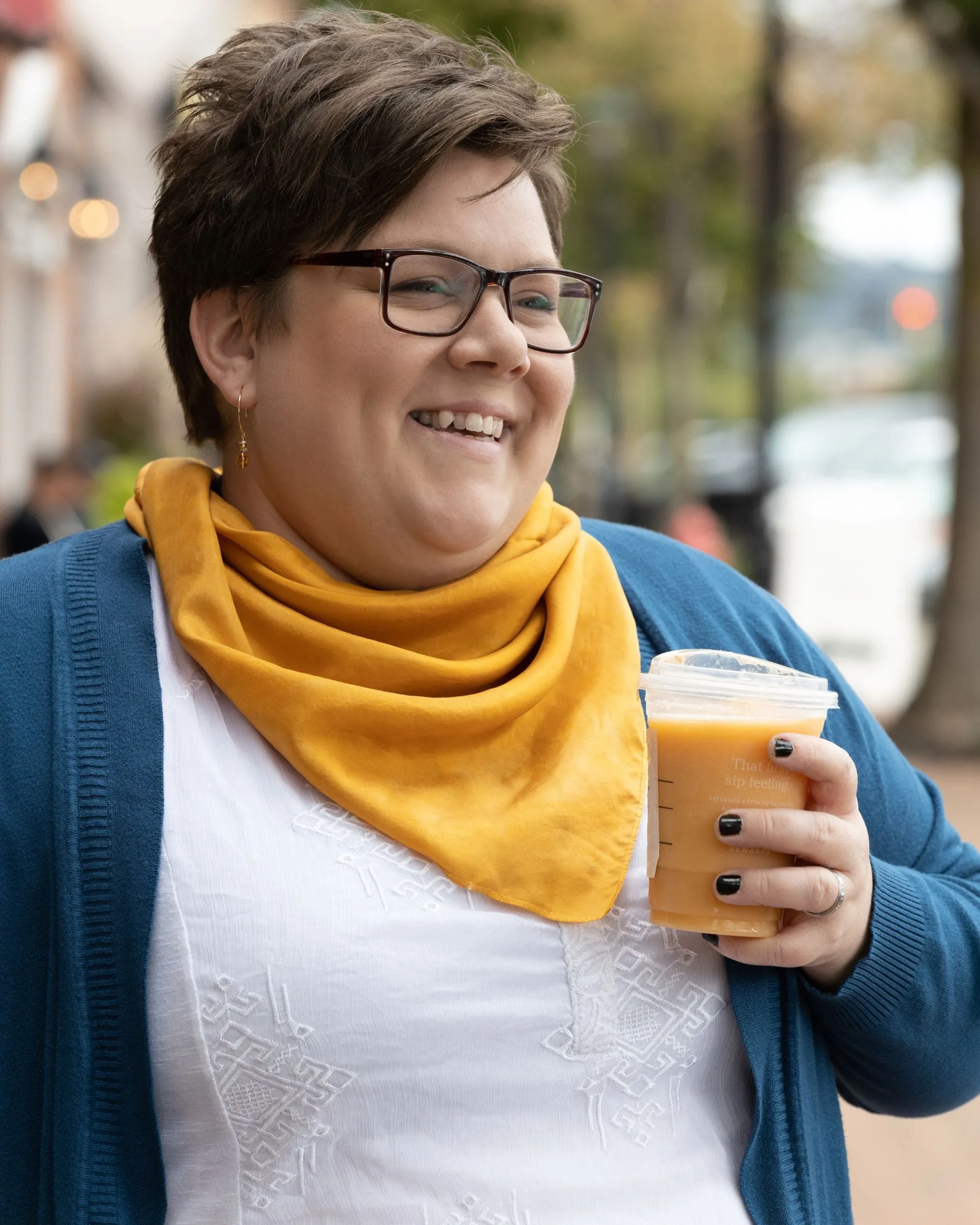 Golden Ochre Silk Scarf - November