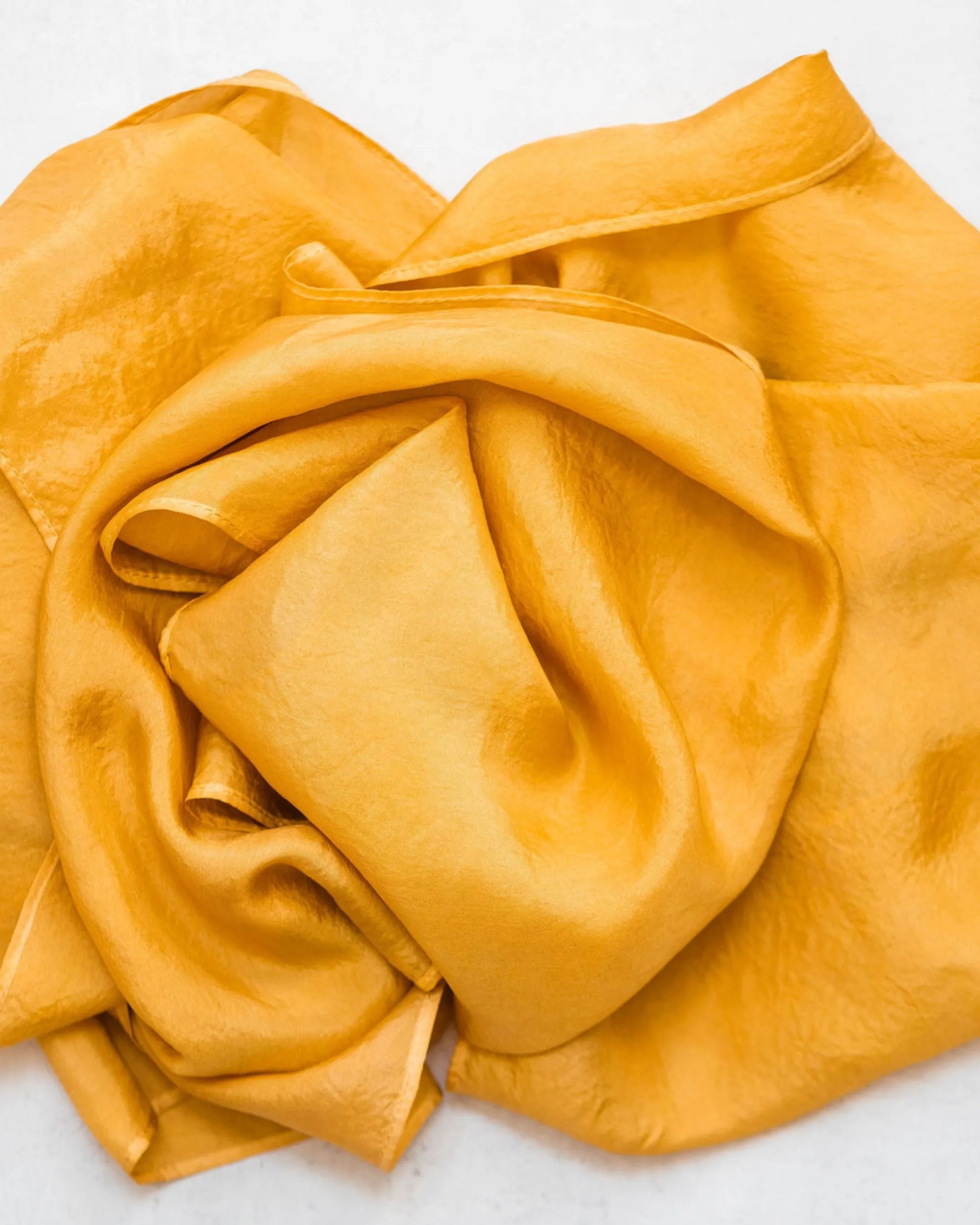 Golden Ochre Silk Scarf - November