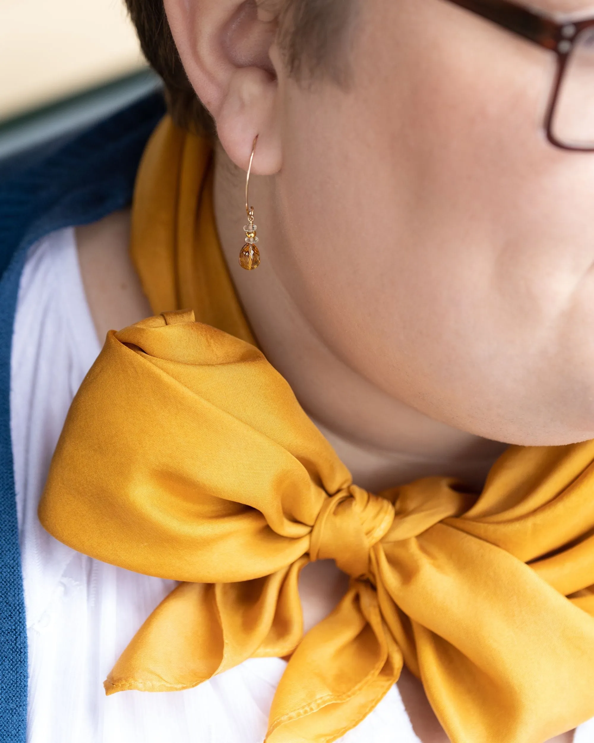 Golden Ochre Silk Scarf - November