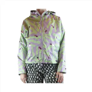 Gorman green and purple print raincoat size 12