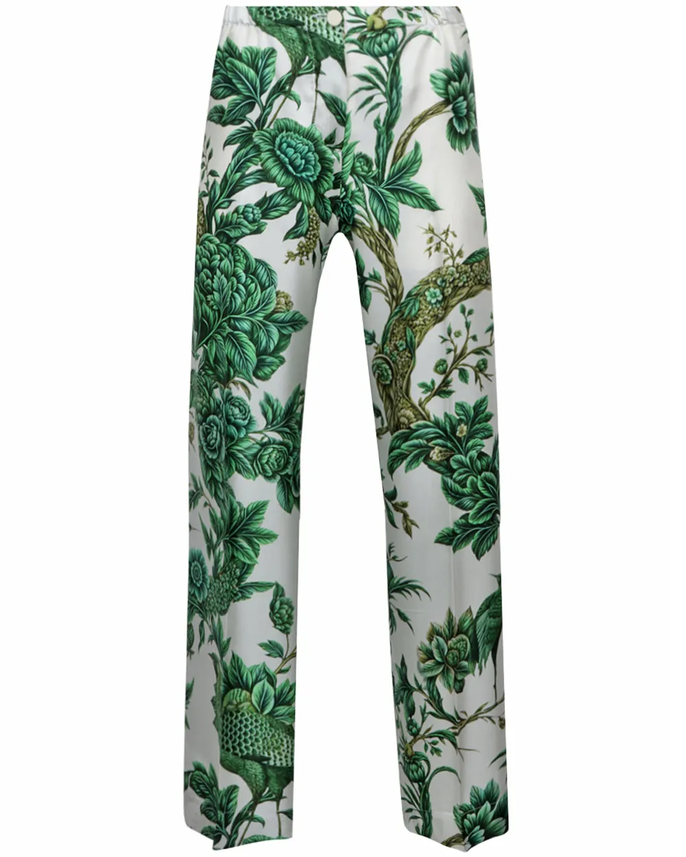 Green Toile Silk Etere Pant