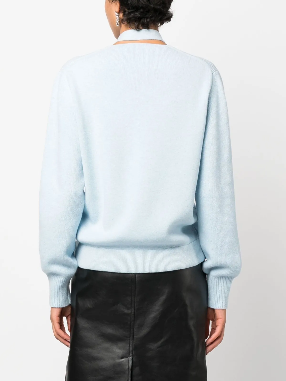 Halterneck Wool-Cashmere Cardigan