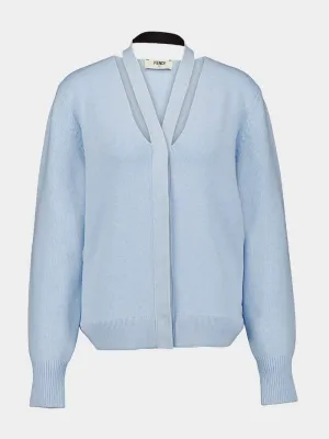 Halterneck Wool-Cashmere Cardigan
